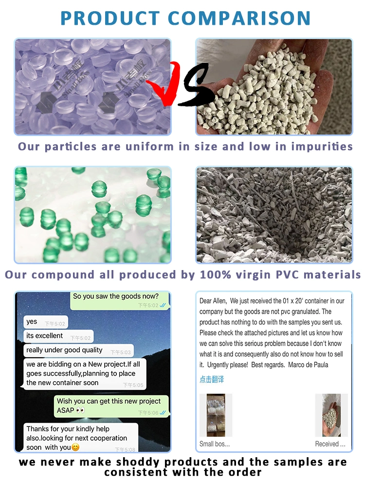 Rigid Transparent Crystal PVC Granules for Pipes