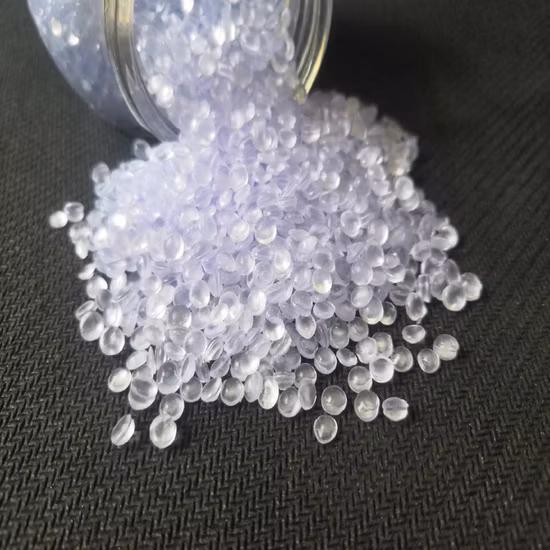 Grânulo composto de PVC transparente de vendas diretas da fábrica para solas de sapatos/botas de chuva de cristal transparente/sandálias